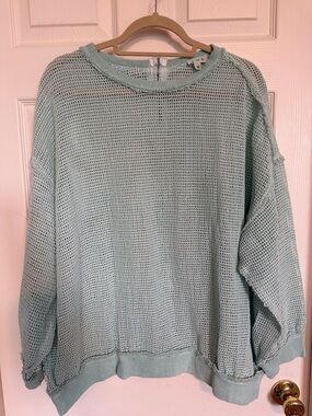 POL Mint Open-Weave Pullover ⭐️NWOT⭐️